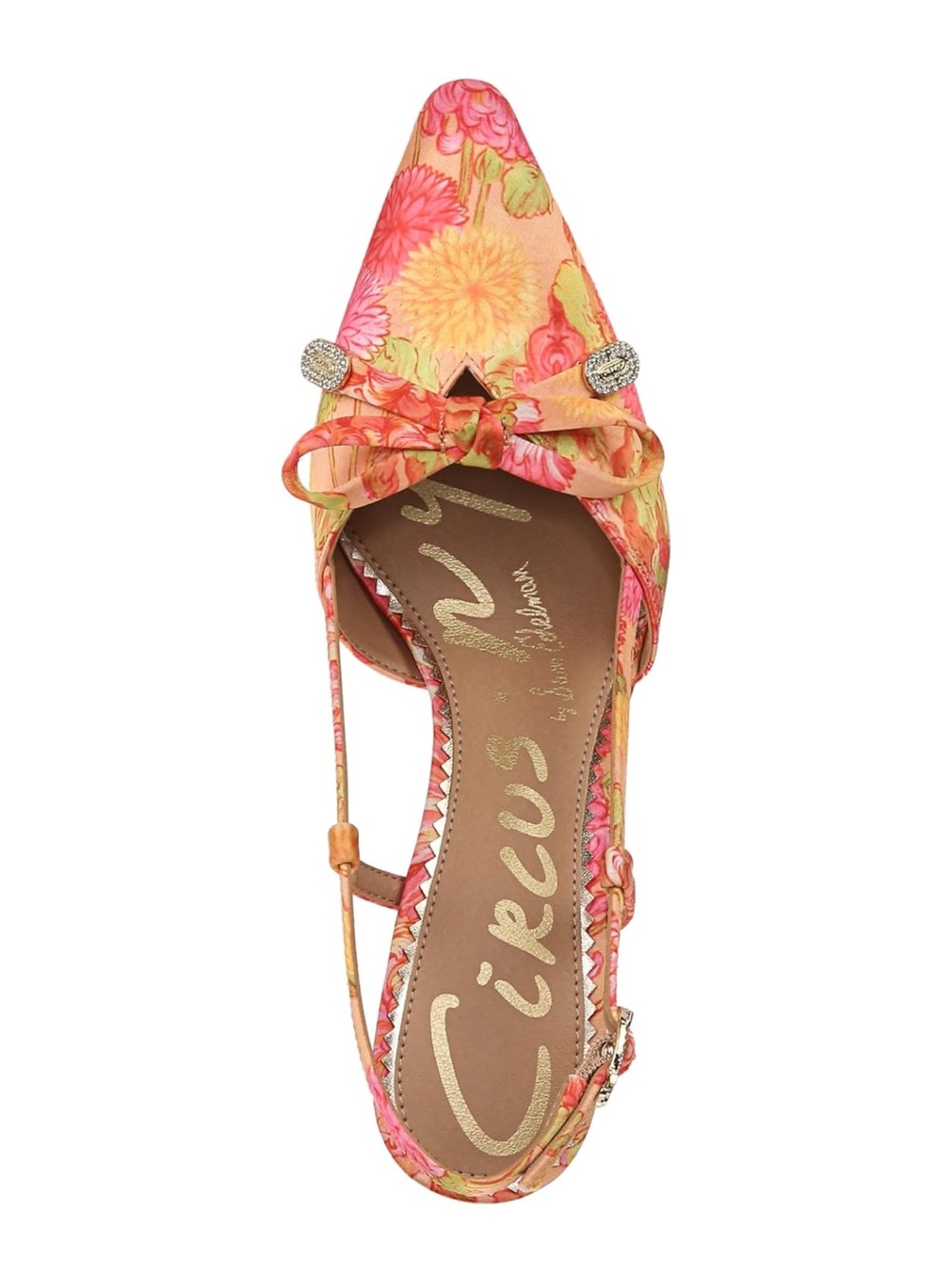Circus by Sam Edelman Monica Floral Slingback Heel in Apricot Haze Multi 8.5 NEW - Picture 4 of 9